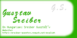 gusztav sreiber business card